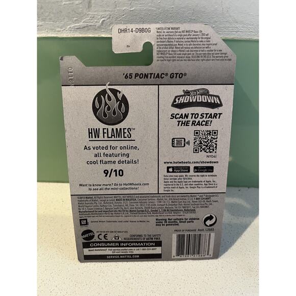 2016 Hot Wheels HW Flames 1965 Pontiac GTO - White FACTORY SEAL EDITION - Picture 4 of 5